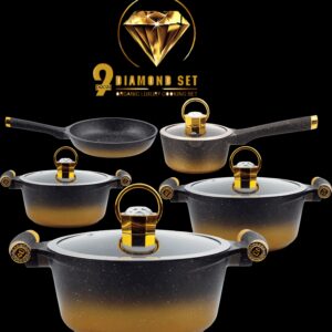 Apex  Cookware Diamond Gift Set 16-PCS (Diecast Marble Coated)