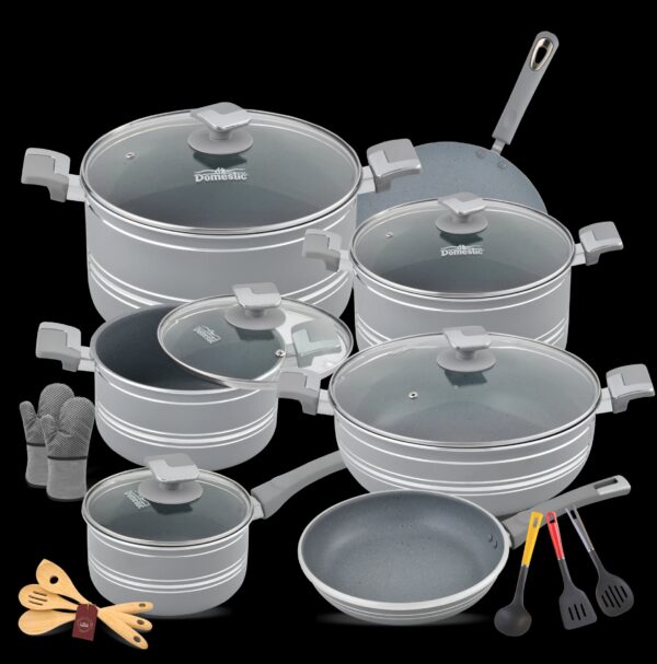 Apex Cookware  Jumbo Gift Set – 22 Pcs (Marble Coated) - Image 4