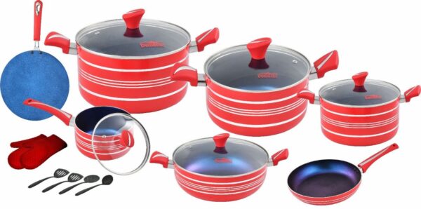 Apex Cookware Stylish Gift Set – 21 Pcs (4-Layers Marble Coated) - Image 2