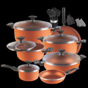 Apex Cookware Forging Gift Set – 21 PCs (Dragon Gold Coated)